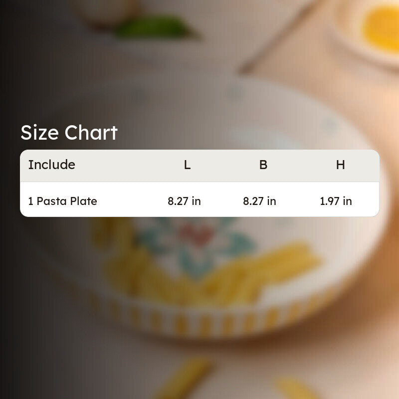 Stripe & Stem Handpainted Ceramic Pasta Bowl media 8
