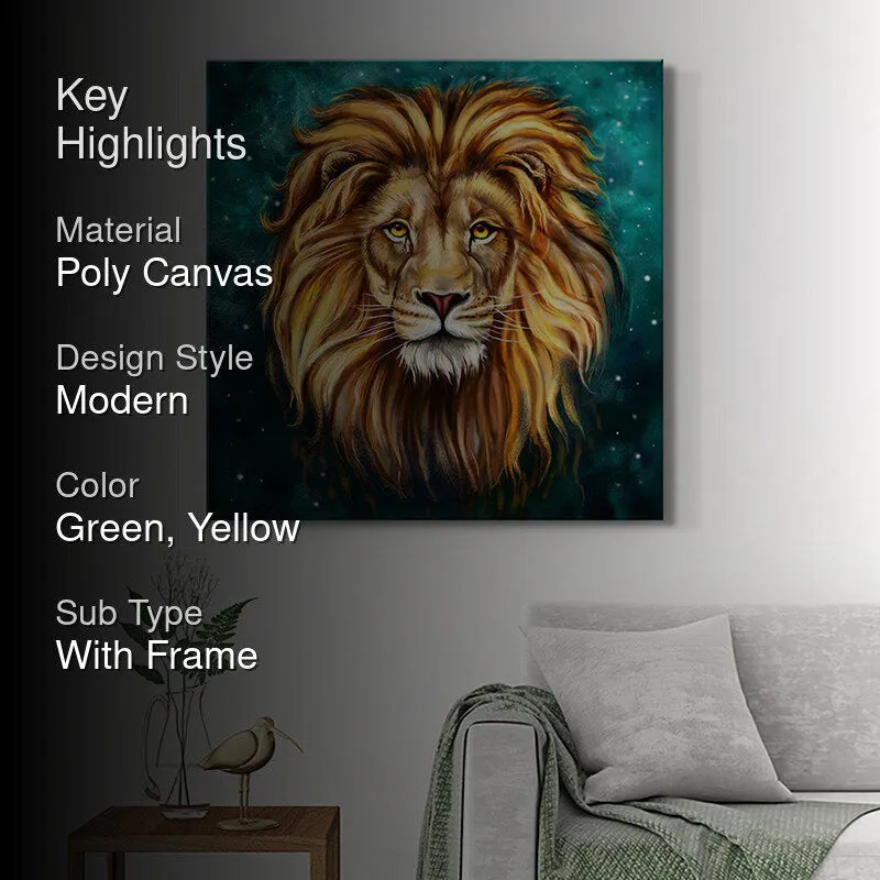 Majestic Lion Wall Painting media 2