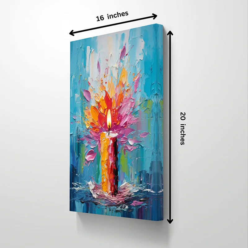 Technicolor Light Canvas Wall Painting - Set Of Two media 7