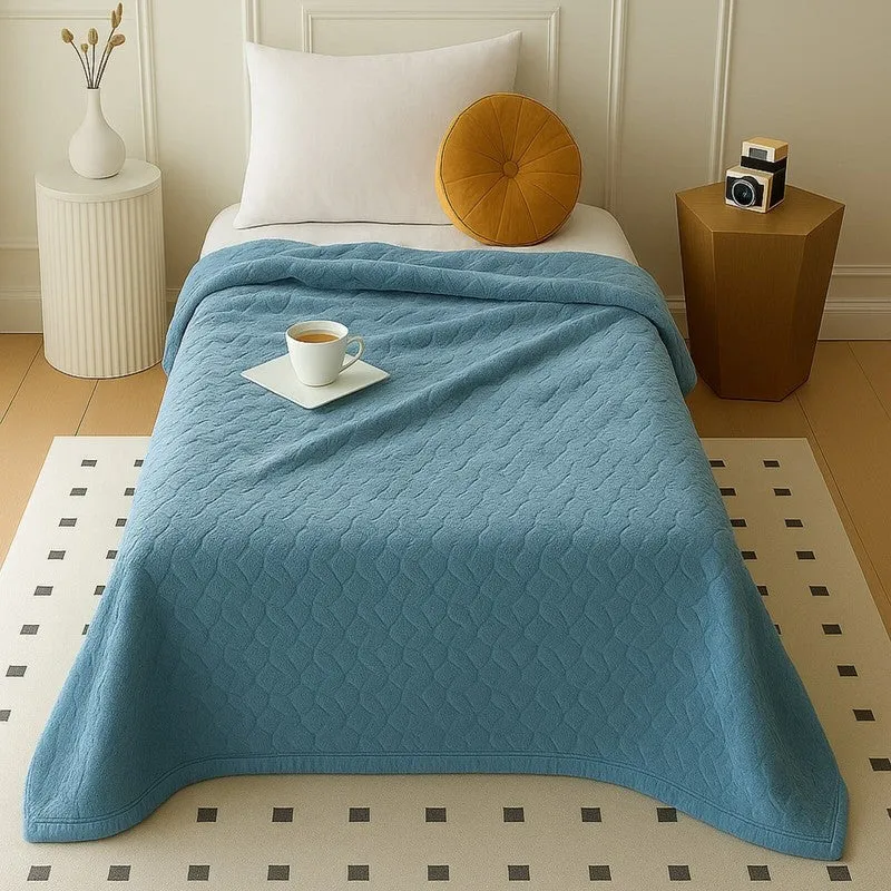 Solida Wool Blankets (Blue) - 330 GSM media 1