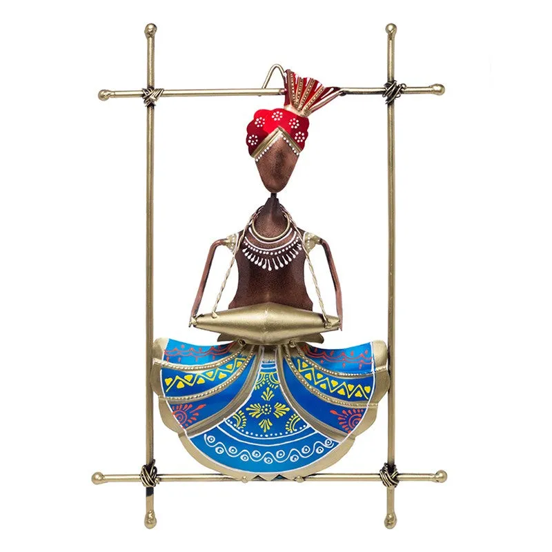 Tribal Musician Iron Wall Accent media 2