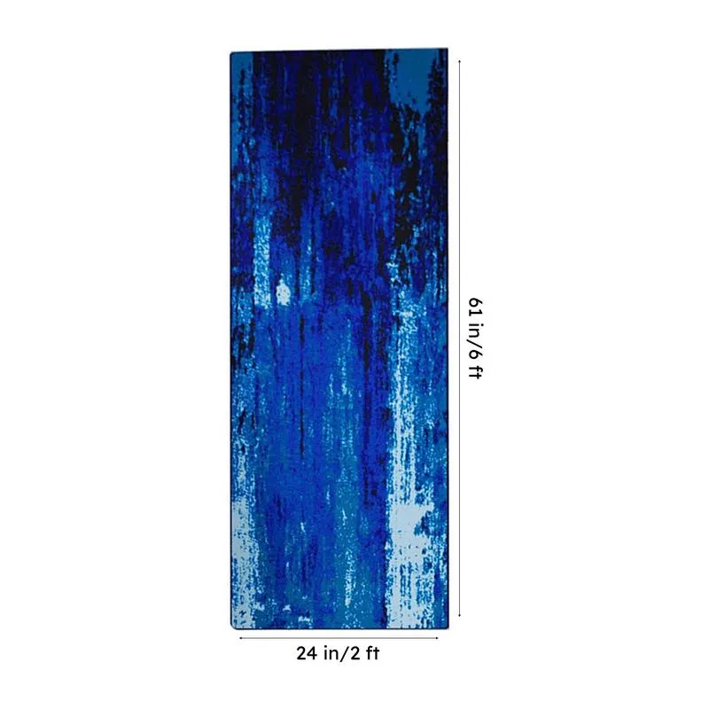 Baird Abstract Micro Fiber Runner Rug - Blue media 8