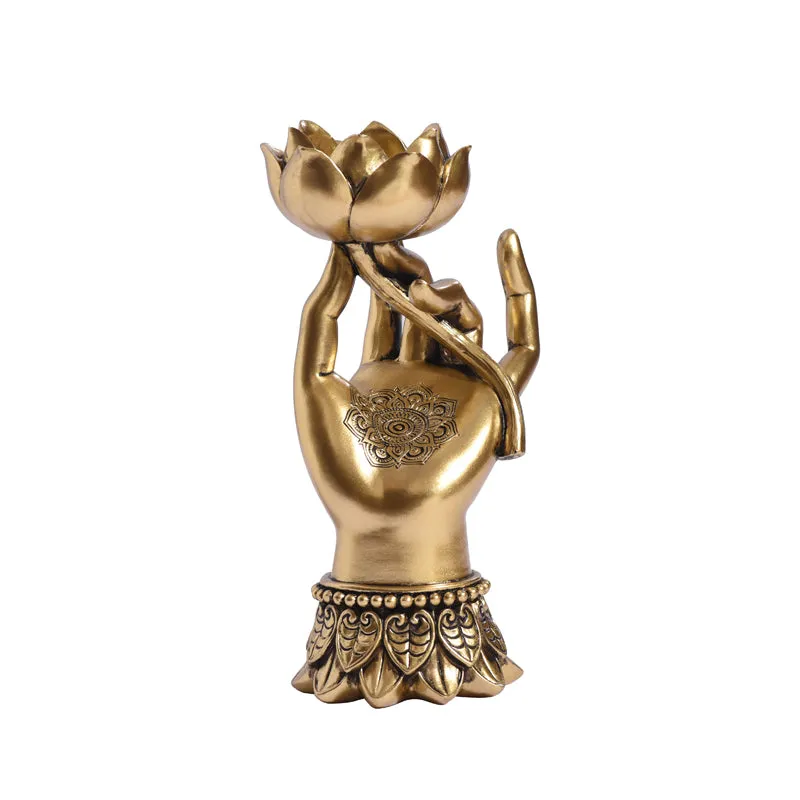 Buddha Palm Tea Light Holder media 6