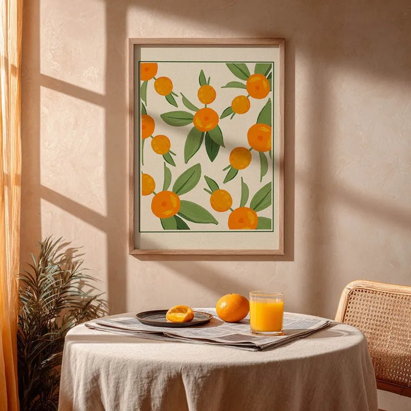Citrus Aura Archival Canvas Wall Art - Brown media 5