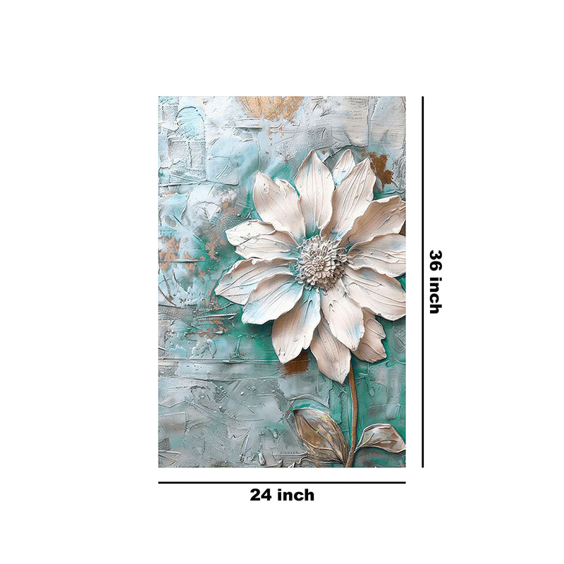 Frosted Elegance Floral Poly Canvas Wall Painting media 10