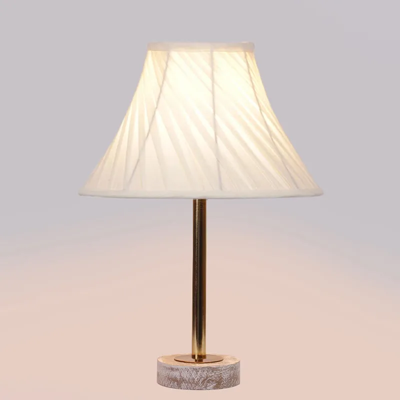 Twistra Rodin Wooden Table Lamp - Ivory,Gold,White media 5