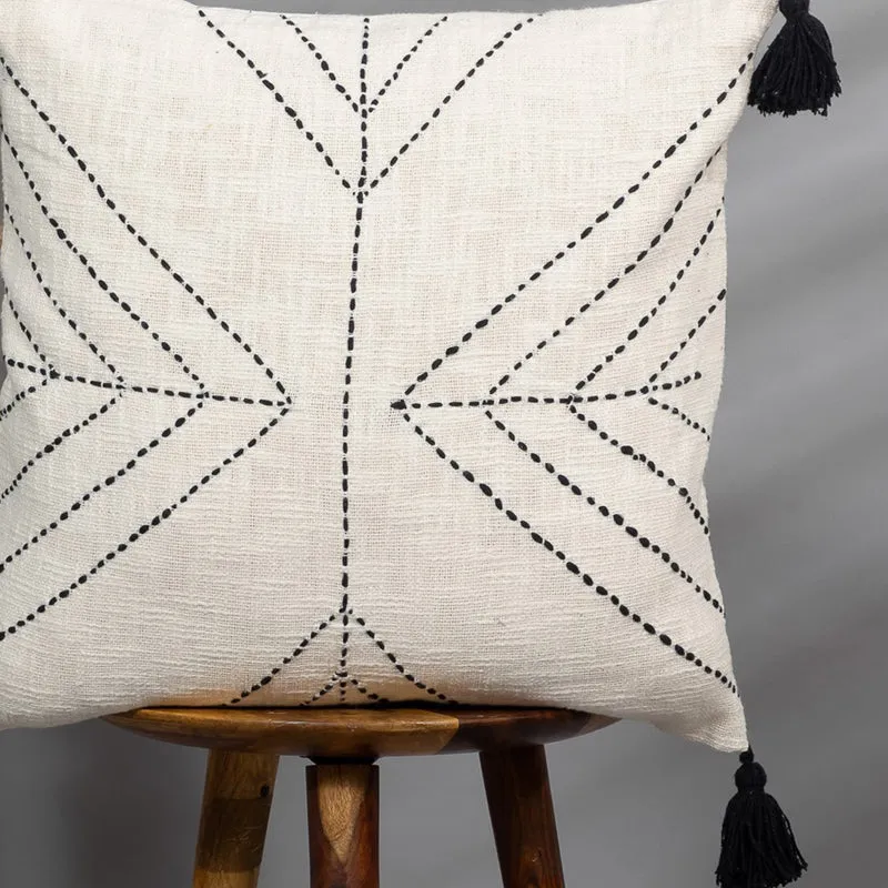 Thread Glyph V Embroidered Cushion Cover media 4