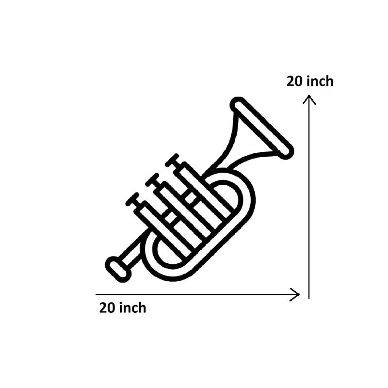 Trumpet Black Iron Wall Accent media 5