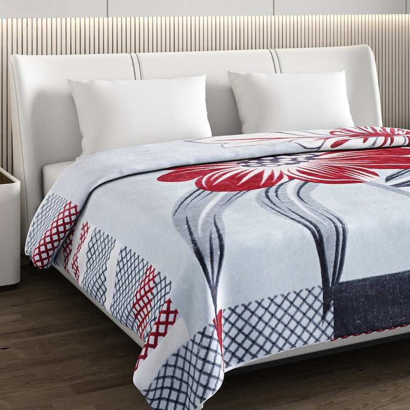 Monte Carlo Crimson Dream Blanket (Blue,Red) - 550 GSM media 4