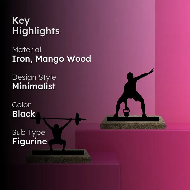 Weightlifters I Showpiece - Set Of Two media 2
