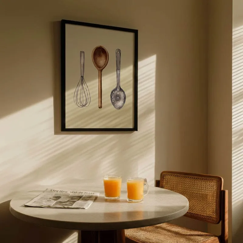 Whisk&Tools Archival Canvas Wall Art - Black media 5