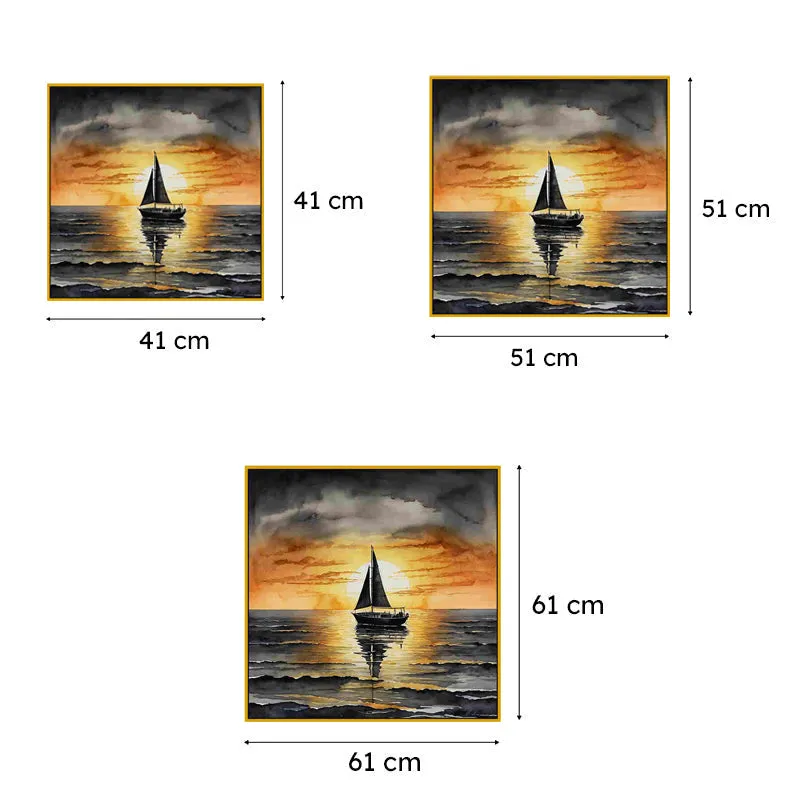 Sunset Sails II Canvas Wall Art With Frame media 6