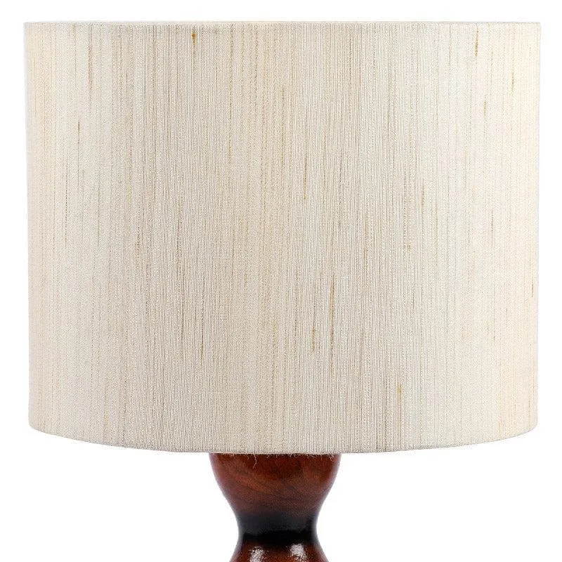 Urbane Winde Fabric Table Lamp - White,Brown media 4