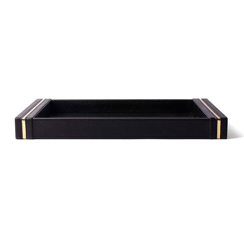 Ceastra Faux Leather Serving Tray - Black media 4