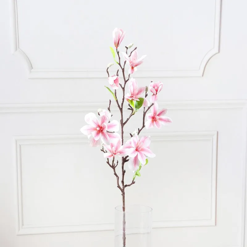 Magnolia Artificial Flower Stem - Light Pink media 4