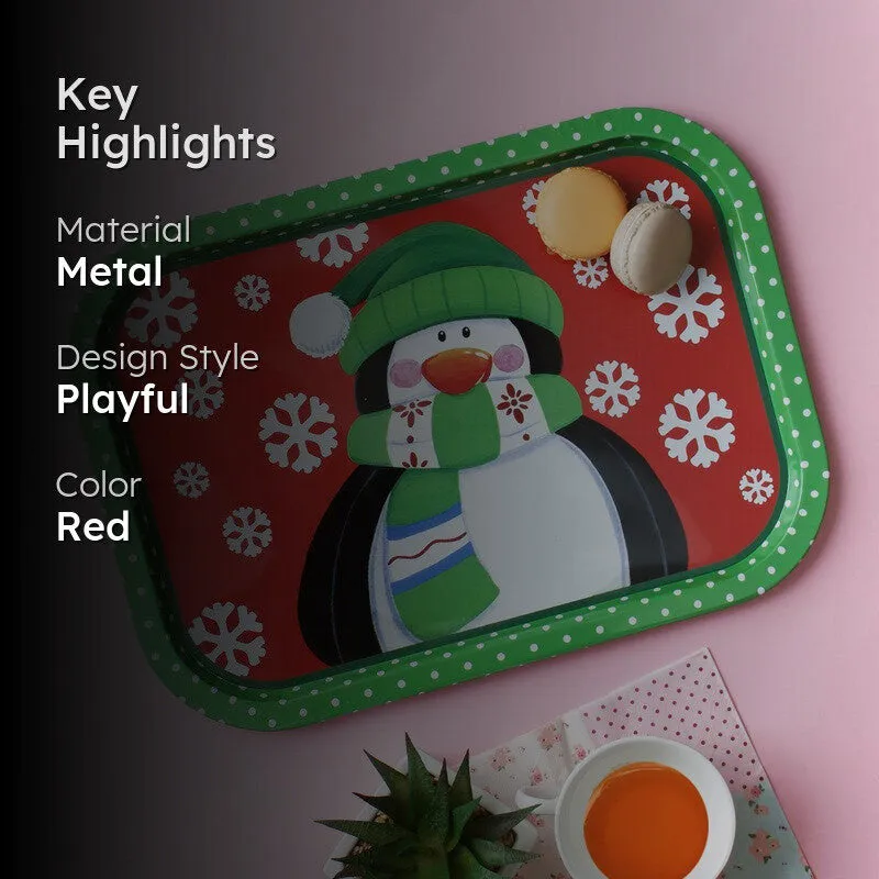 Festive Penguin Serving Tray media 2