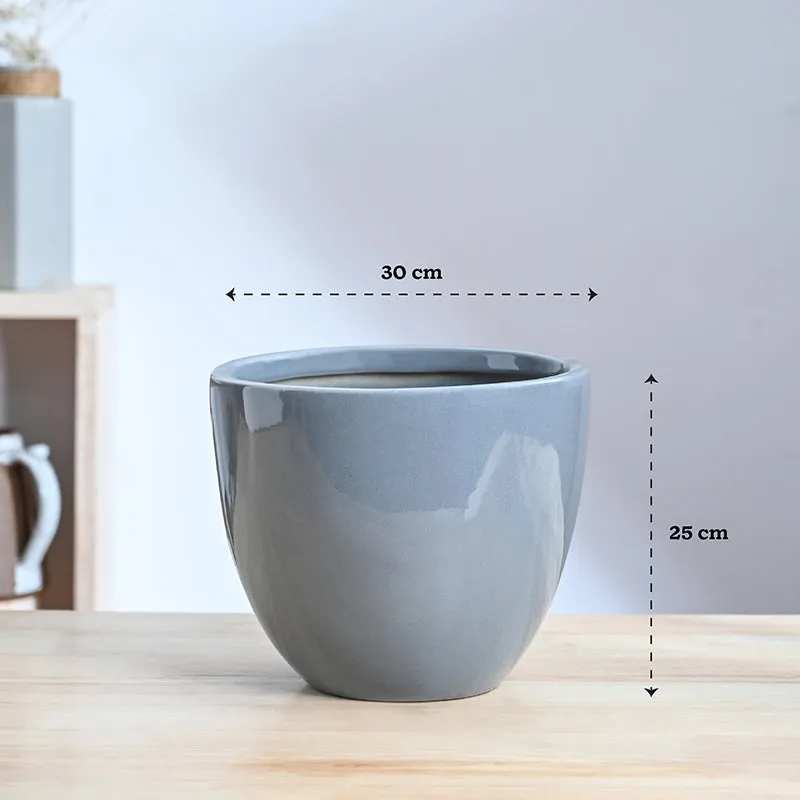 Ugaoo Cantata Ceramic Planter - Grey media 8