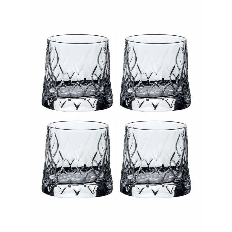 Pasabahce Foliage Old Fashioned Glasses (300 mL Each) - Set Of Four media 3