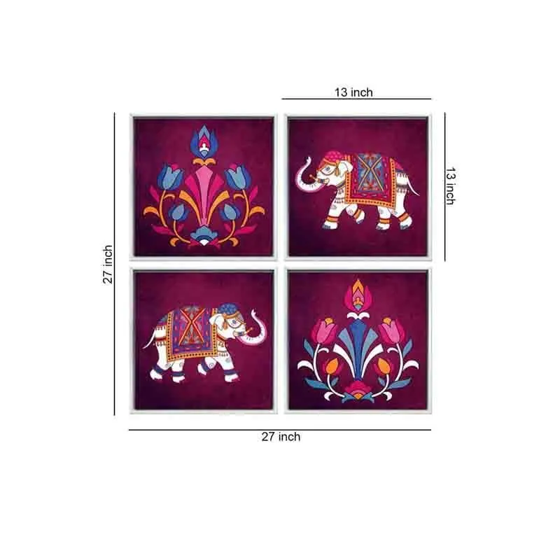Royalty Poly Canvas Wall Art - Set of Four media 7