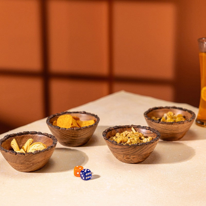 Grain Glow Rustic Snack Bowl - Set Of Four