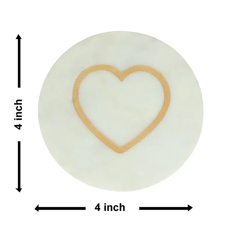 Heart Of Stone Marble Coaster - Set Of Four media 5