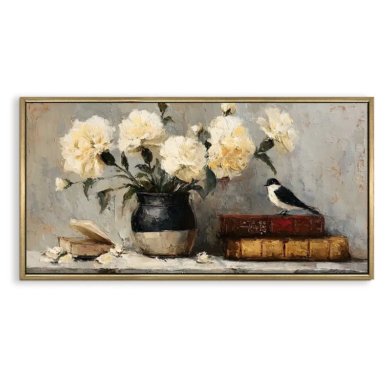 Bloom Haven Canvas Wall Painting With Frame media 3