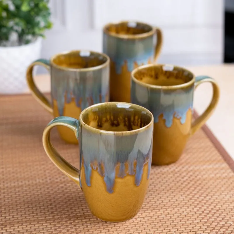 Drinara Ceramic Coffee Mug (250 mL Each) - Set of Four media 6