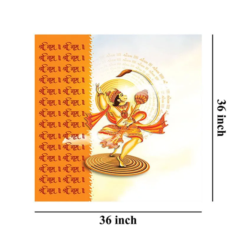 Divine Dance Of Hanuman Poly Canvas Wall Painting media 8