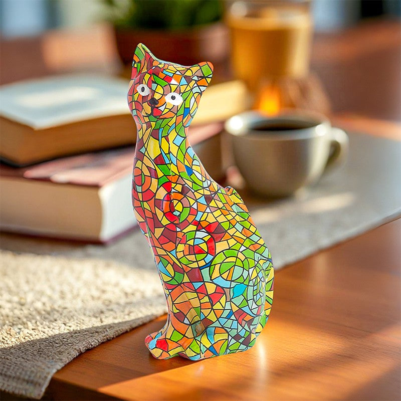 Mosaic Kitten Showpiece - Multicolor media 5