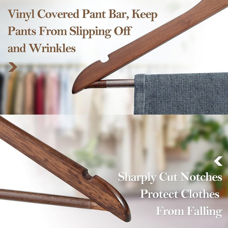 WardroFlex Wood Cloth Hanger - Set of Twelve media 6