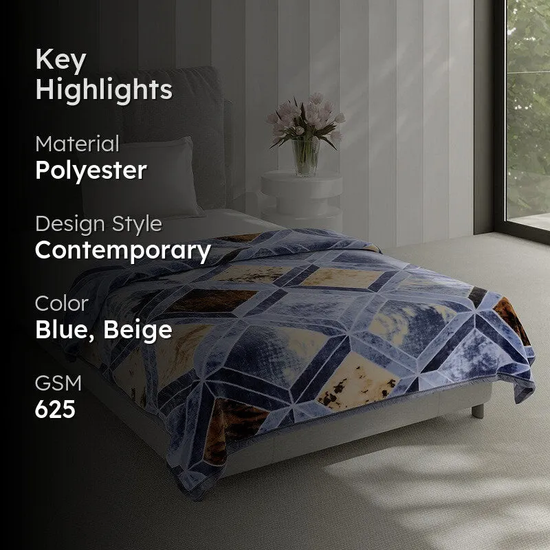 Monte Carlo Ocean Mirage Checked Blanket - 625 GSM media 2