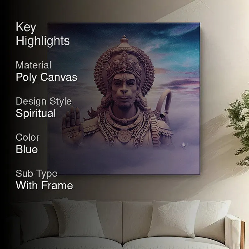 Divine Meditation of Hanuman Wall Painting media 2