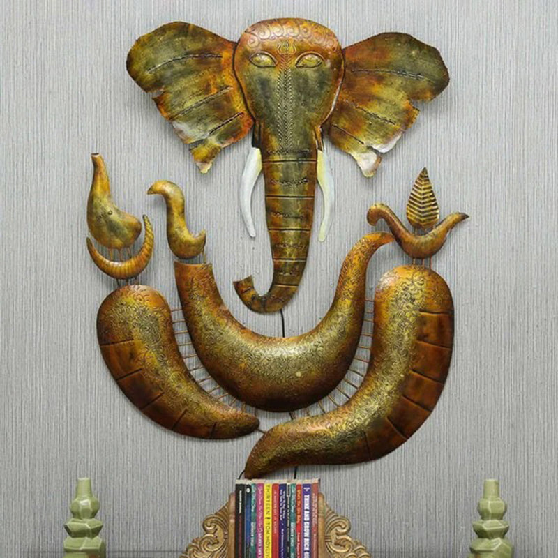 Ganesha's Blessing Iron Wall Accent