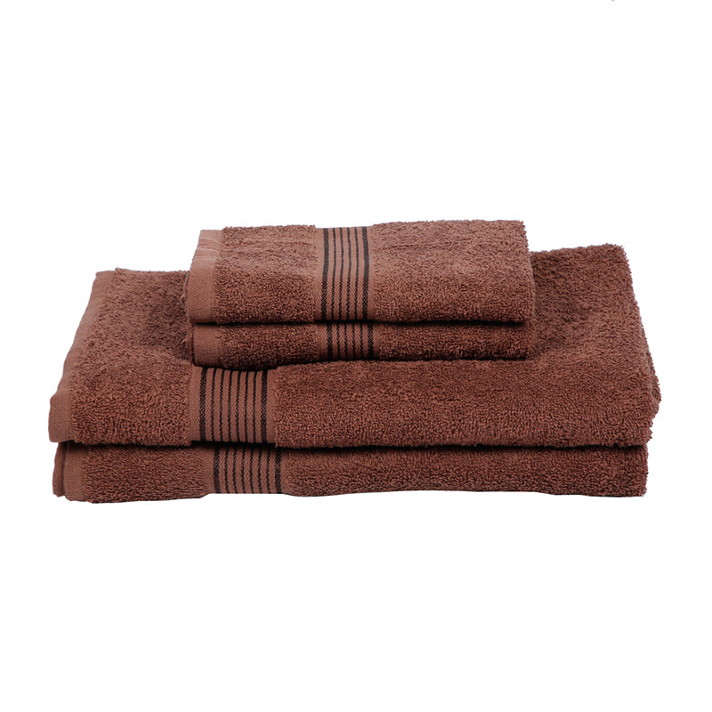 Nuage Cotton Towel Set (Brown ) - Set Of Four media 3