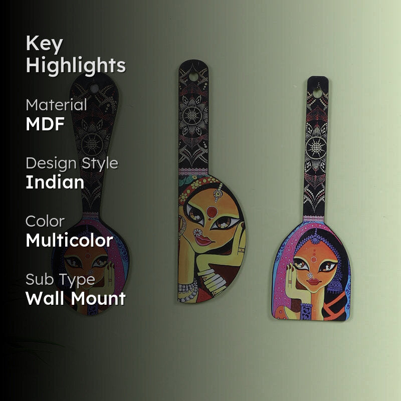Folk Beauty MDF Wall Accent - Set Of Three media 2