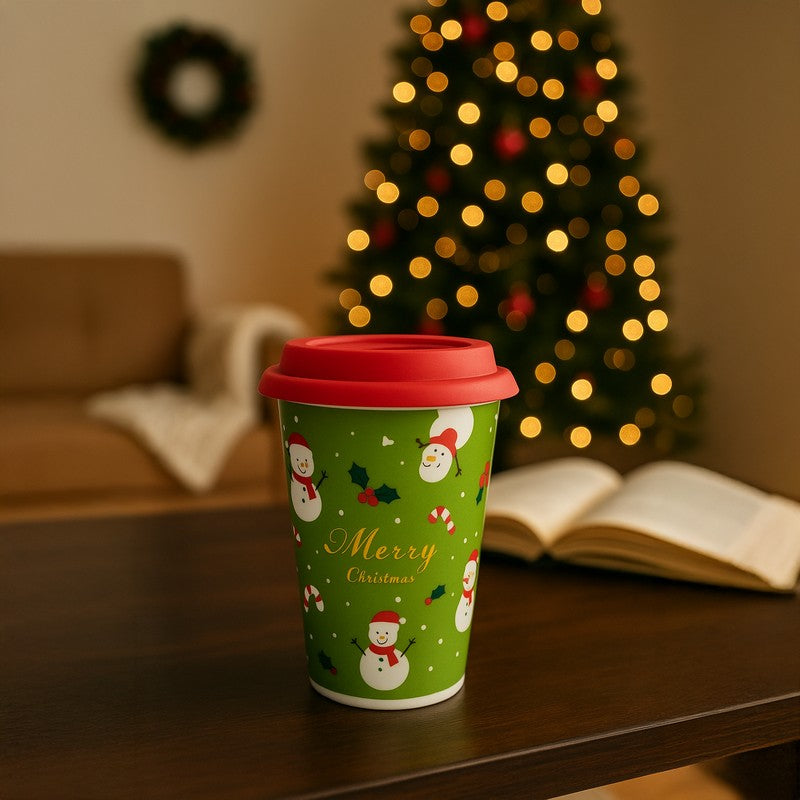 Frosty Ceramic,Silicone Coffee Mug (400 mL)