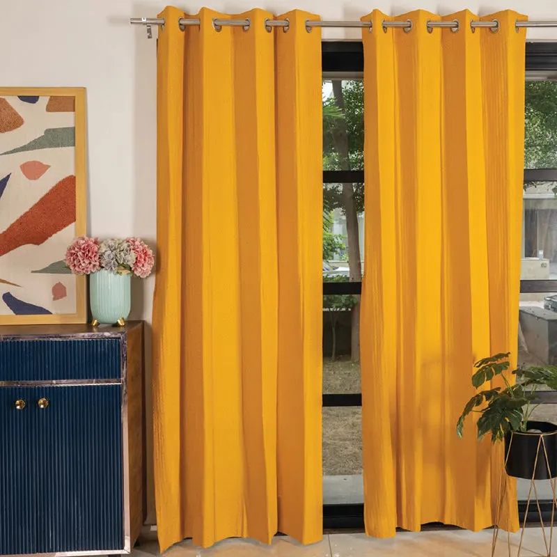 Urban Space Blyss Curtain (Orange) - Set Of Two media 2