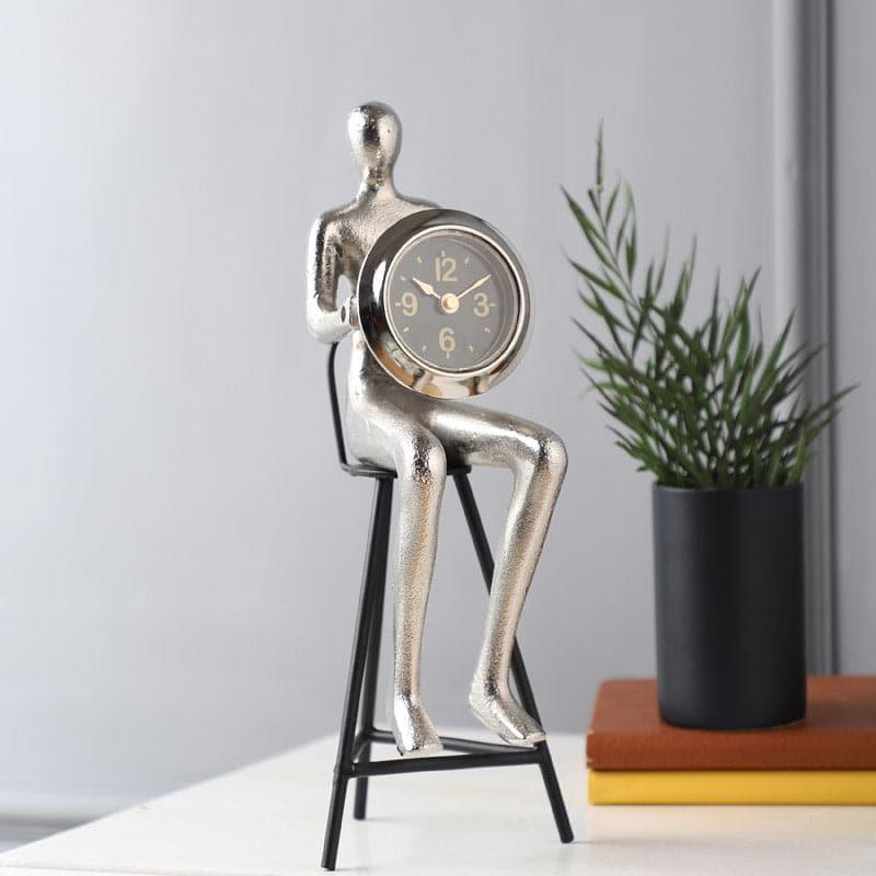 Character Table Clock - Silver