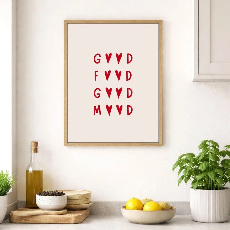 Kitchen Quotes Archival Canvas Wall Art - Brown,Red media 4