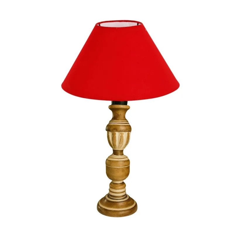 Zenrae Muse Wooden Table Lamp - Red media 5