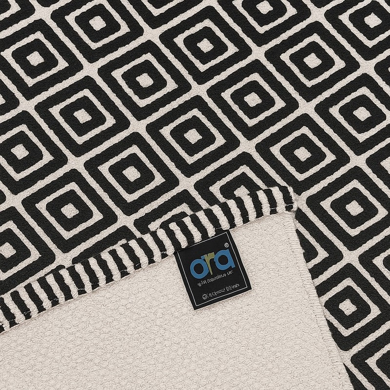 Nordic Diamond Weave Cotton Runner Rug media 6