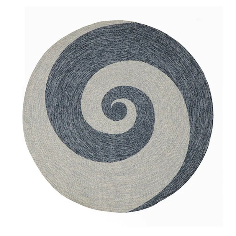 Spiral Zone Round Cotton Rug media 1