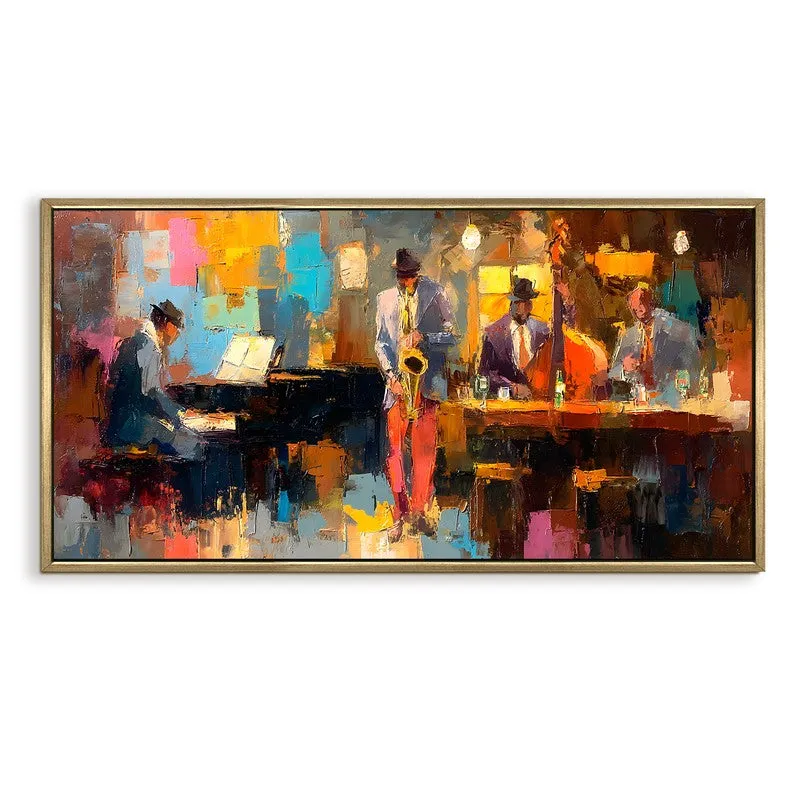 Rhythm Line Canvas Wall Painting With Frame media 3