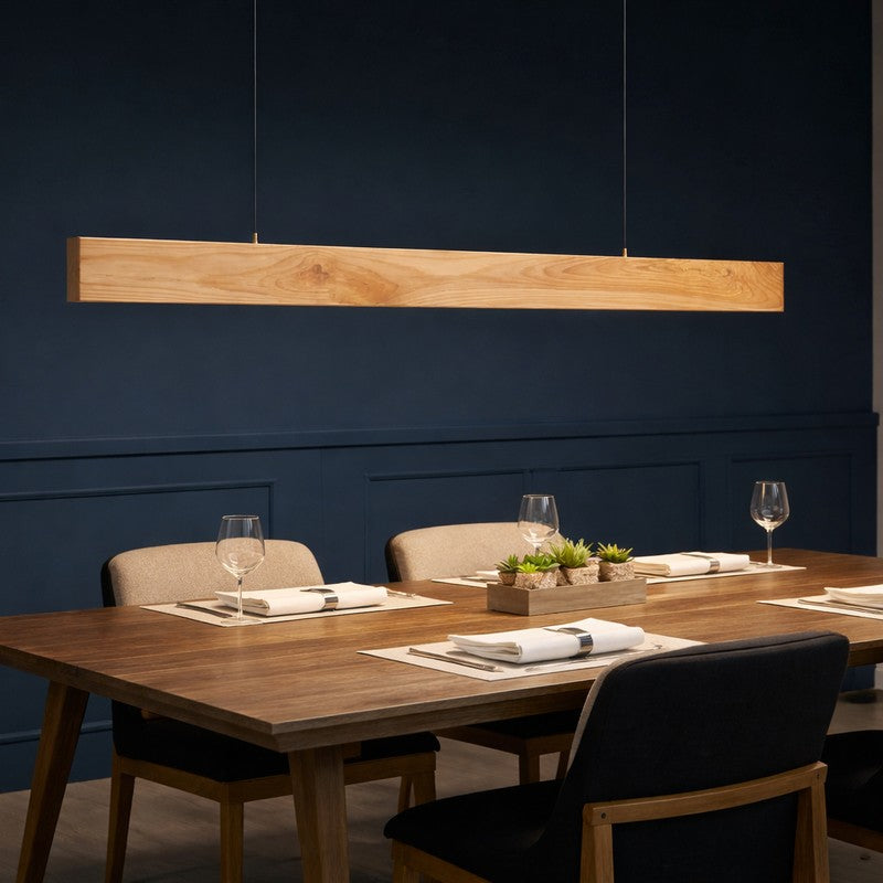 Pine Wood Timber LED Ceiling Lamp media 4