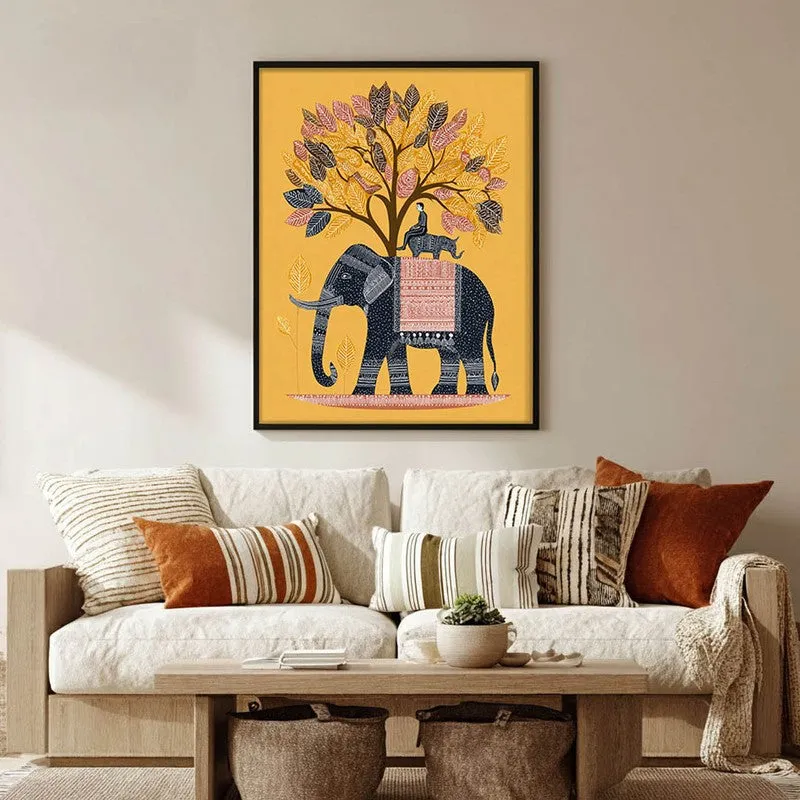 Gajtara Canvas Wall Painting With Black Frame media 3