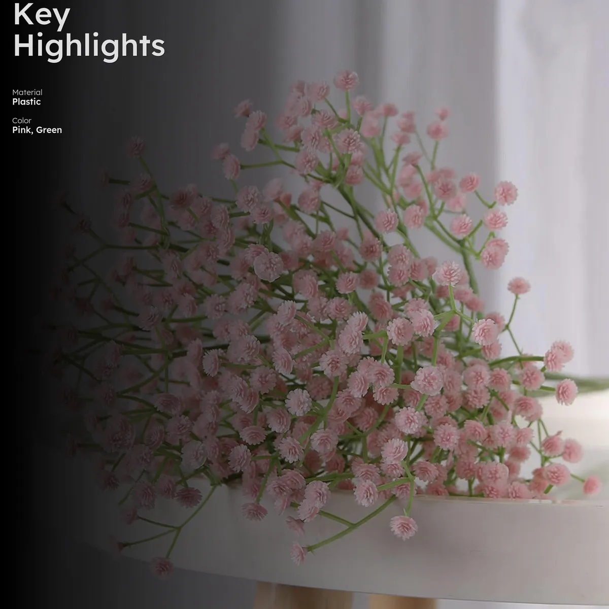 Babys Breath Artificial Flower - Set Of Two media 2