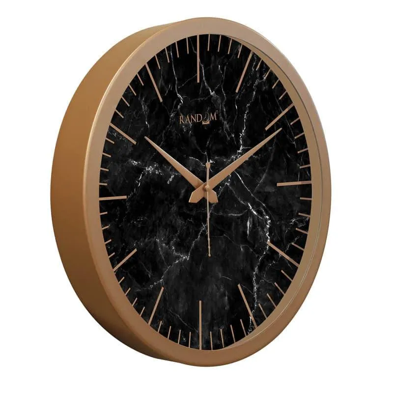 Mezo Marbled Wall Clock - Black media 3