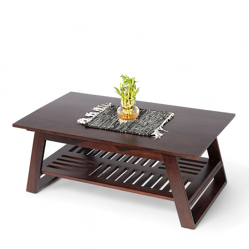 Azvino Sheesham Wooden Center Table - Brown media 6