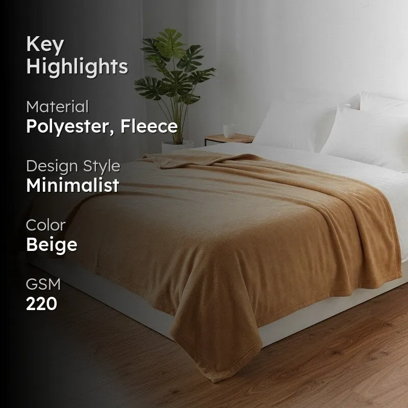 Soft Elite Blanket(Beige) - 220 GSM media 2