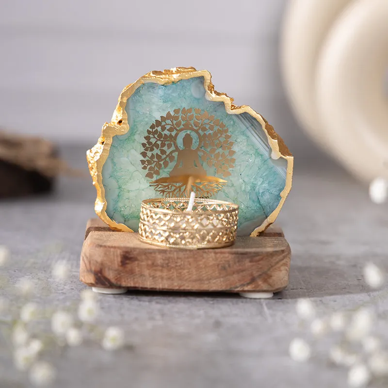 Life Tree Tea Light Holder - Blue media 3